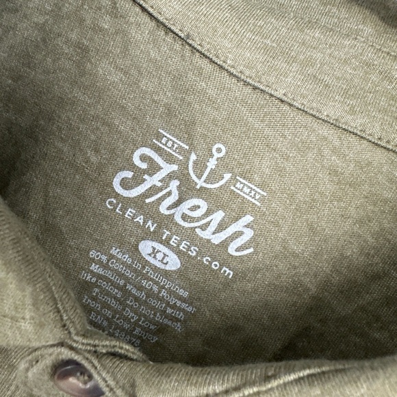 Fresh Clean Tees Men's Olive Green Polo Shirt Size XL - Picture 2 of 2